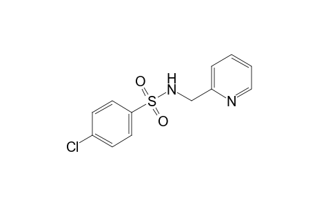 p-chloro-N-[(2-pyridyl)methyl]benzenesulfonamide