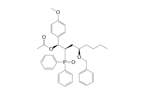(1S,2R,4R)-4-Benzyloxy-2-diphenylphosphinoyl-1-(4-methoxyphenyl)octyl acetate