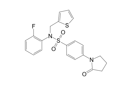 Benzenesulfonamide, N-(2-fluorophenyl)-4-(2-oxo-1-pyrrolidinyl)-N-(2-thienylmethyl)-