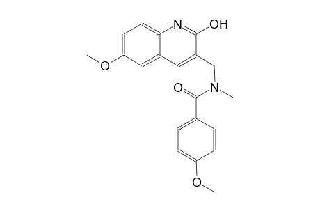 N-[(2-hydroxy-6-methoxy-3-quinolinyl)methyl]-4-methoxy-N-methylbenzamide