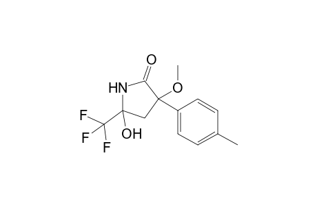 3-Methoxy-3-(4-methylphenyl)-5-oxidanyl-5-(trifluoromethyl)pyrrolidin-2-one