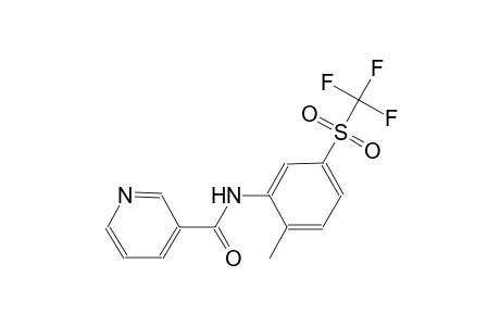 3-pyridinecarboxamide, N-[2-methyl-5-[(trifluoromethyl)sulfonyl]phenyl]-