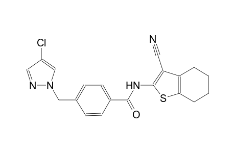 4-[(4-chloro-1H-pyrazol-1-yl)methyl]-N-(3-cyano-4,5,6,7-tetrahydro-1-benzothien-2-yl)benzamide