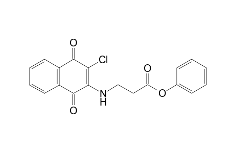 Propanoic acid, 3-[(3-chloro-1,4-dihydro-1,4-dioxo-2-naphthalenyl)amino]-, phenyl ester