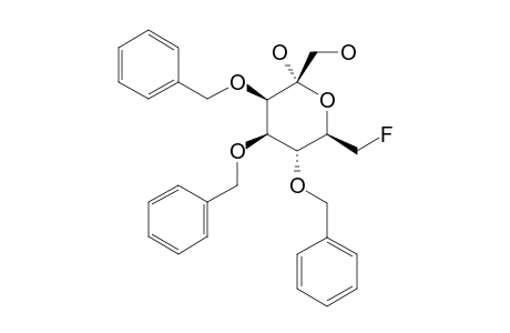 3,4,5-TRI-O-BENZYL-7-DEOXY-7-FLUORO-D-GLYCERO-ALPHA-D-LYXO-HEPT-2-ULOPYRANOSIDE