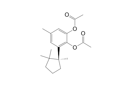 1,2-Benzenediol, 5-methyl-3-(1,2,2-trimethylcyclopentyl)-, diacetate, (S)-