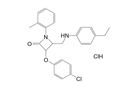 2-azetidinone, 3-(4-chlorophenoxy)-4-[[(4-ethylphenyl)amino]methyl]-1-(2-methylphenyl)-, monohydrochloride
