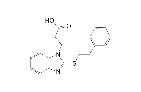 1H-benzimidazole-1-propanoic acid, 2-[(2-phenylethyl)thio]-