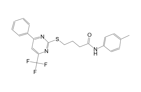 N-(4-methylphenyl)-4-{[4-phenyl-6-(trifluoromethyl)-2-pyrimidinyl]sulfanyl}butanamide