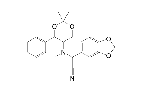 (4S,5S,2R/S)-Benzo[1,3]dioxol-5-yl[N-(2,2-dimethyl-4-phenyl-1,3-dioxan-5-yl)methylamino]acetonitrile