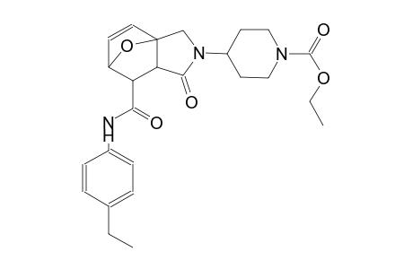 ethyl 4-{6-[(4-ethylphenyl)carbamoyl]-4-oxo-10-oxa-3-azatricyclo[5.2.1.0¹,⁵]dec-8-en-3-yl}piperidine-1-carboxylate