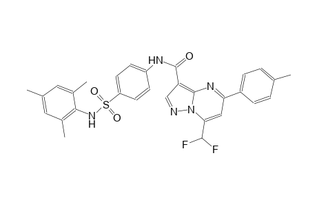 7-(difluoromethyl)-N-{4-[(mesitylamino)sulfonyl]phenyl}-5-(4-methylphenyl)pyrazolo[1,5-a]pyrimidine-3-carboxamide
