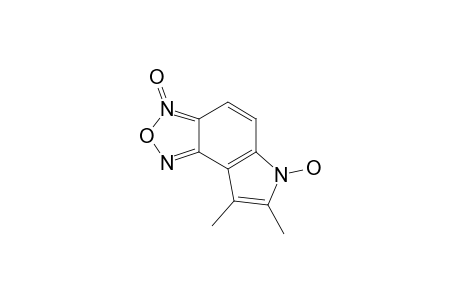 7,8-DIMETHYL-6-HYDROXY-6-H-PYRROLO-[2.3-E]-BENZOFURAZAN-3-OXIDE