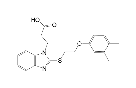 1H-benzimidazole-1-propanoic acid, 2-[[2-(3,4-dimethylphenoxy)ethyl]thio]-