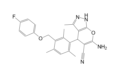 6-amino-4-{3-[(4-fluorophenoxy)methyl]-2,4,6-trimethylphenyl}-3-methyl-1,4-dihydropyrano[2,3-c]pyrazole-5-carbonitrile