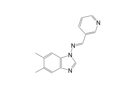 5,6-dimethyl-N-[(E)-3-pyridinylmethylidene]-1H-benzimidazol-1-amine