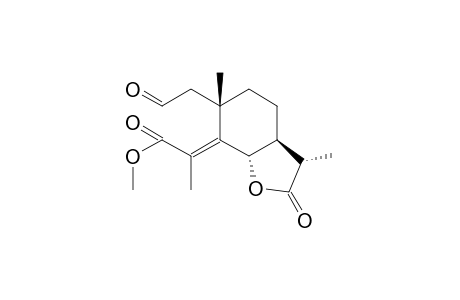 3,5a-Dimethyl-5-(formylmethyl)-6-[1'-methoxycarbonyl)ethenyl]-perhydrobenzofuran-2-one