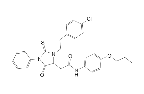 2-{3-[2-(4-chlorophenyl)ethyl]-5-oxo-1-phenyl-2-thioxo-4-imidazolidinyl}-N-(4-propoxyphenyl)acetamide