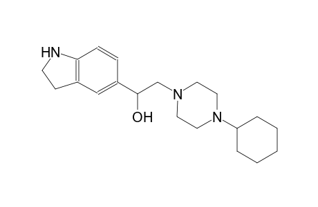1H-indole-5-methanol, alpha-[(4-cyclohexyl-1-piperazinyl)methyl]-2,3-dihydro-