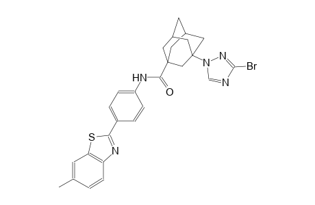 3-(3-bromo-1H-1,2,4-triazol-1-yl)-N-[4-(6-methyl-1,3-benzothiazol-2-yl)phenyl]-1-adamantanecarboxamide