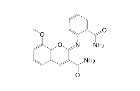(2Z)-2-{[2-(aminocarbonyl)phenyl]imino}-8-methoxy-2H-chromene-3-carboxamide