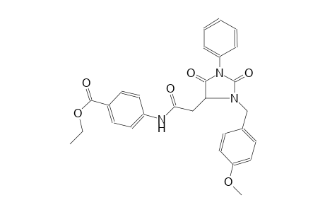 benzoic acid, 4-[[[3-[(4-methoxyphenyl)methyl]-2,5-dioxo-1-phenyl-4-imidazolidinyl]acetyl]amino]-, ethyl ester