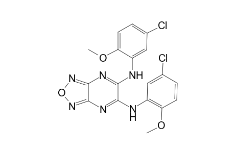 5-N,6-N-bis(5-chloro-2-methoxyphenyl)-[1,2,5]oxadiazolo[3,4-b]pyrazine-5,6-diamine