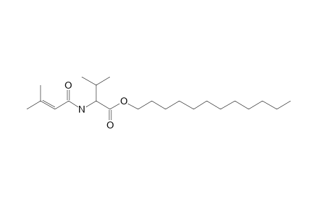 L-Valine, N-(3-methylbut-2-enoyl)-, dodecyl ester