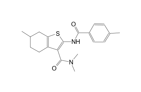 N,N,6-trimethyl-2-[(4-methylbenzoyl)amino]-4,5,6,7-tetrahydro-1-benzothiophene-3-carboxamide