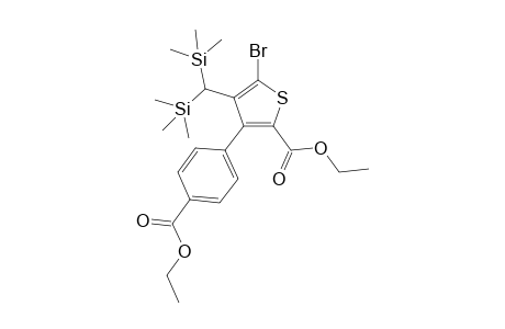 Ethyl 4-(bis(trimethylsilyl)methyl)-5-bromo-3-(4-(ethoxycarbonyl)phenyl)thiophene-2-carboxylate