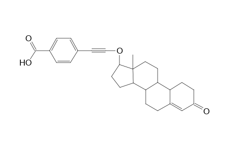 4-[2-(17-Hydroxy-19-demethyl-3-oxoandrost-4-en-17-yl)ethynyl]benzoic acid