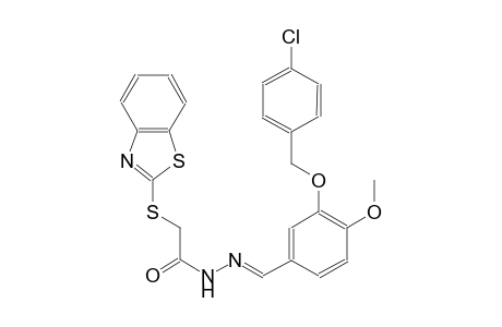 2-(1,3-benzothiazol-2-ylsulfanyl)-N'-((E)-{3-[(4-chlorobenzyl)oxy]-4-methoxyphenyl}methylidene)acetohydrazide
