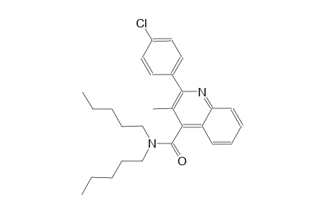 2-(4-chlorophenyl)-3-methyl-N,N-dipentyl-4-quinolinecarboxamide
