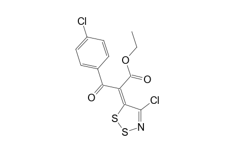 Propanoic acid, 3-(4-chlorophenyl)-2-(4-chloro-5H-1,2,3-dithiazol-5-ylidene)-3-oxo-, ethyl ester