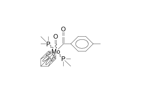 Carbonyl-(.eta./5/-cyclopentadienyl)-(1-[4-tolyl]-2-oxo-vinyl)-bis(trimethylphosphane)-molybdenum