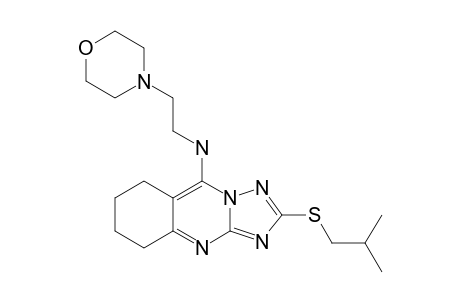 2-METHYLPROPYLTHIO-5-[2-(MORPHOLIN-4-YL)-ETHYL]-AMINO-6,7,8,9-TETRAHYDRO-1,2,4-TRIAZOLO-[5,1-B]-QUINAZOLINE