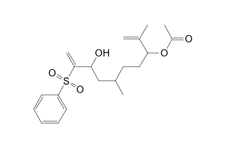 1,9-Decadiene-3,8-diol, 2,6-dimethyl-9-(phenylsulfonyl)-, 3-acetate