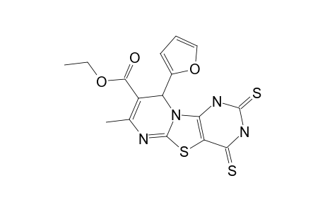 ETHYL-9-(FURAN-2-YL)-7-METHYL-2,4-DITHIOXO-2,3,4,9-TETRAHYDRO-1H-THIAZOLO-[3,2-A:4,5-D']-DIPYRIMIDINE-8-CARBOXYLATE