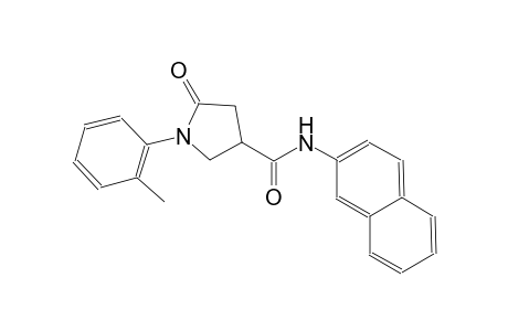 1-(2-methylphenyl)-N-(2-naphthyl)-5-oxo-3-pyrrolidinecarboxamide