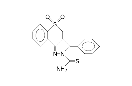 2-Thiocarbamoyl-3-phenyl-2,3,3a,4-tetrahydro(1)benzo thiapyrano(4,3-C)pyrazole 5,5-dioxide