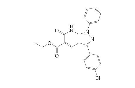 Ethyl 3-(p-chlorophenyl)-6-oxo-1-phenyl-6,7-dihydro-1H-pyrazolo[3,4-b]pyridine-5-carboxylate