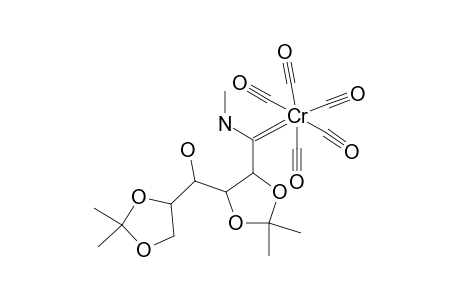 PENTACARBONYL-(1-N-METHYLAMINO-1-DEOXY-2,3:5,6-DI-O-ISOPROPYLIDENE-D-MANNITOL-1-YLIDENE)-CHROMIUM-(0)