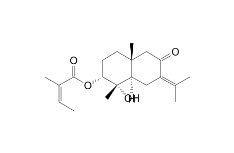 2-Butenoic acid, 2-methyl-, decahydro-1-hydroxy-1,4a-dimethyl-7-(1-methylethylidene)-6-oxo-2-naph thalenyl ester, [1S-[1.alpha.,2.alpha.(Z),4a.beta.,8a.alpha.]]-