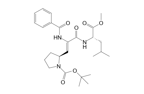 (Z)-N-[N-Benzoyl-3-((S)-N-tert-butoxycarbonyl-2-pyrrolidinyl)-.alpha.,.beta.-dehydroalanyl]-L-leucine Methyl Ester