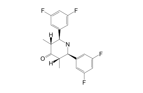 T-3,T-5-DIMETHYL-R-2,C-6-BIS-(3,5-DIFLUOROPHENYL)-PIPERIDIN-4-ONE