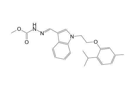 methyl (2E)-2-({1-[2-(2-isopropyl-5-methylphenoxy)ethyl]-1H-indol-3-yl}methylene)hydrazinecarboxylate