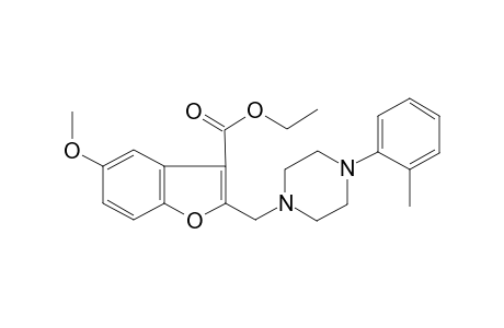 Ethyl 5-methoxy-2-([4-(2-methylphenyl)-1-piperazinyl]methyl)-1-benzofuran-3-carboxylate