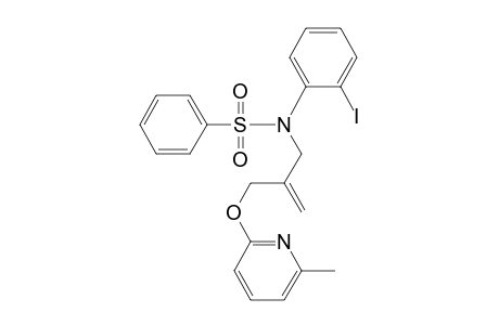N-(2-iodanylphenyl)-N-[2-[(6-methylpyridin-2-yl)oxymethyl]prop-2-enyl]benzenesulfonamide