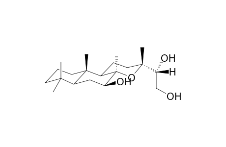 (-)-(14R)-8,13-epoxylabdane-7.beta.,14.15-triol(borjatriol,1)