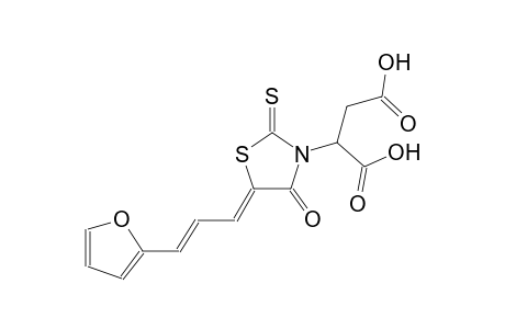 2-{(5Z)-5-[(2E)-3-(2-furyl)-2-propenylidene]-4-oxo-2-thioxo-1,3-thiazolidin-3-yl}succinic acid
